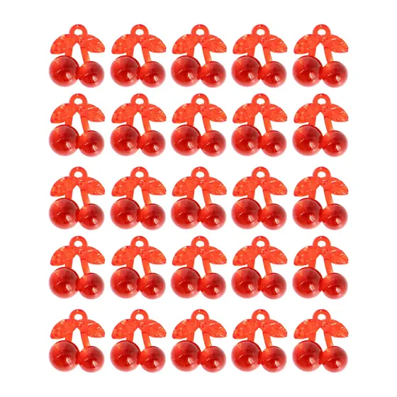 Pingente Cereja 26X21Mm Em Acrilico Com 500G