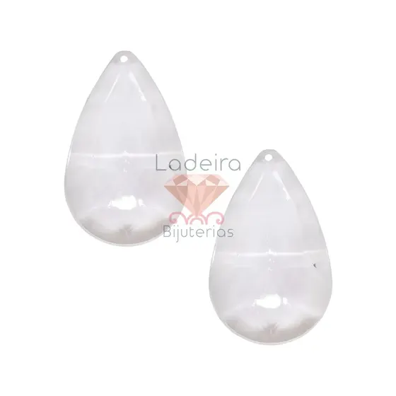 Pingente Gota 60X64Mm Em Acrilico Com 500Gr