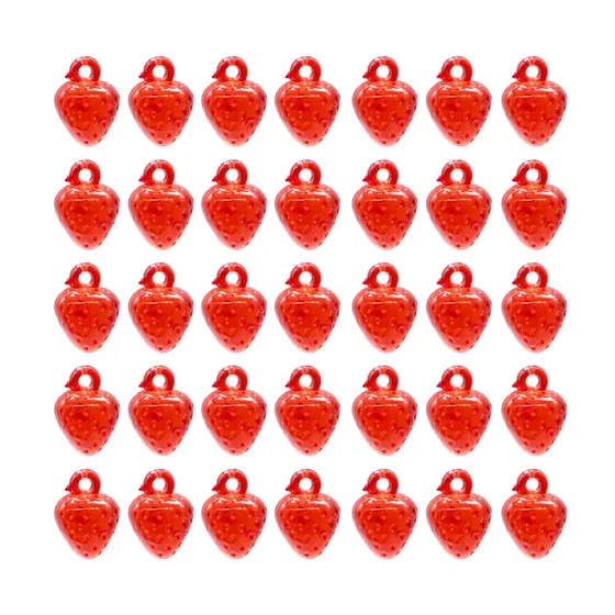 Pingente Moranguinho 14X14Mm Em Acrilico Com 500G