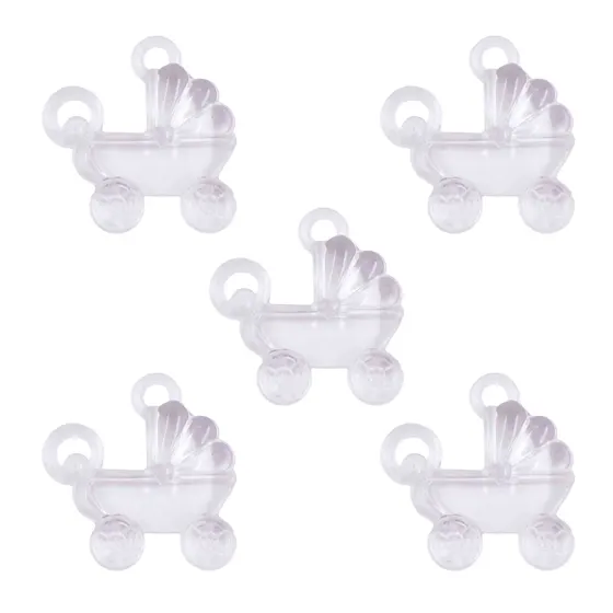 Pingente Carrinho De Bebe 25X28Mm Em Acrilico Com 500Gr
