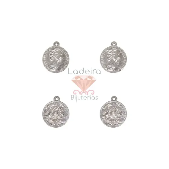 Pingente Moeda 20Mm Em Abs Com 500G