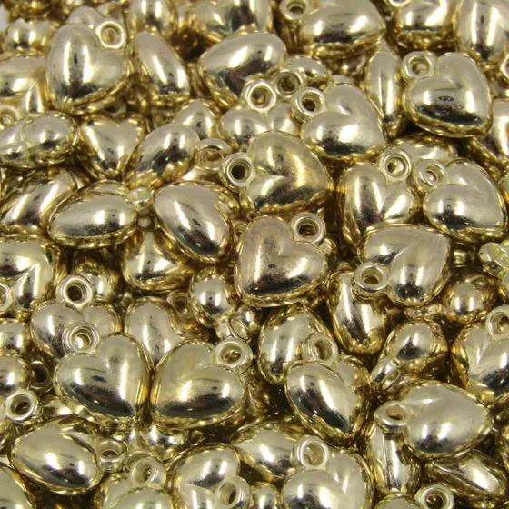 Pingente Coracao Liso 5X10Mm Em Abs Com 250Gr