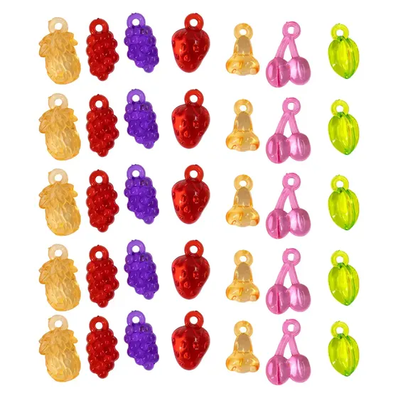 Pingente Frutinhas De Acrilico 500Gr