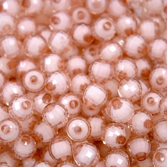 Bola Sextavada Com Miolo Passante 10Mm Em Acrilico