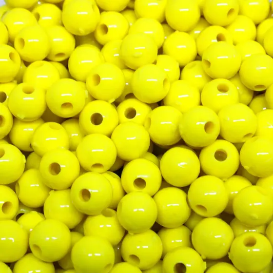 Bola Leitosa Passante 08Mm Em Plastico