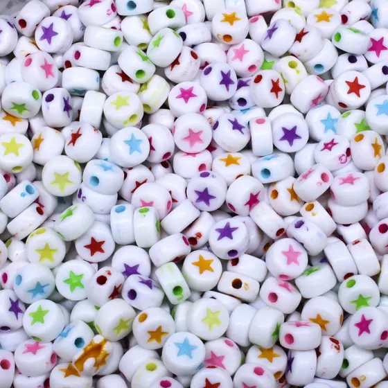 Entremeio Redondo Com Estrela 07Mm Em Plastico Com 500Gr