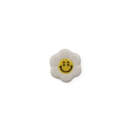 Entremeio Margarida Com Sorriso 25Mm Em Resina Com 50 Pecas