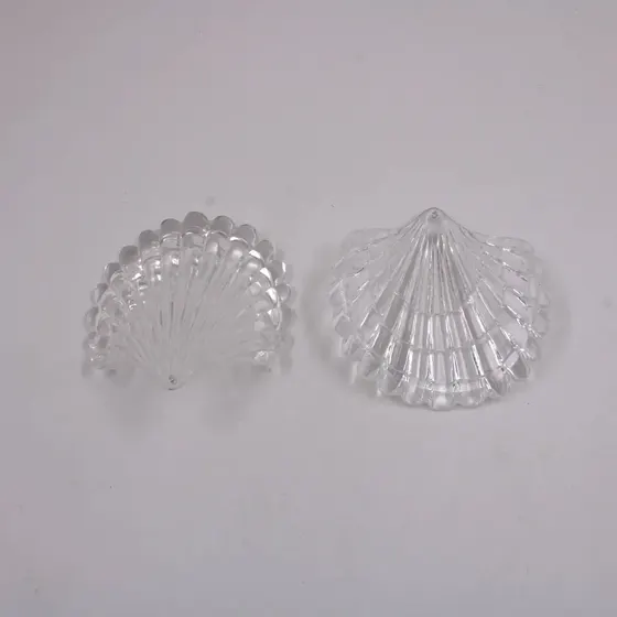 Concha Do Mar Pecten Scallop 78X75Mm Em Acrilico