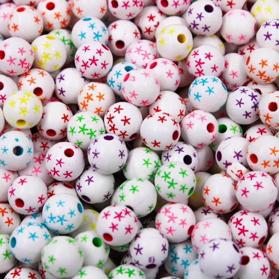 Entremeio Redondo Com Estrelinhas 08Mm Em Plastico
