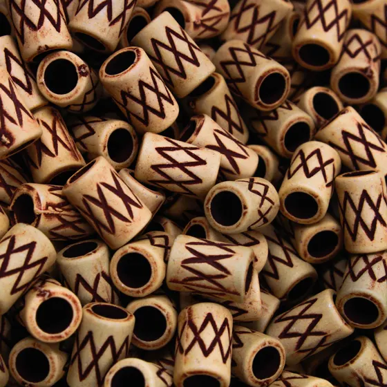 Entremeio Estilo Madeira Tribal 08X11Mm Em Plastico