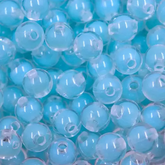 Bola Translucida Com Miolo Passante 10Mm Em Acrilico
