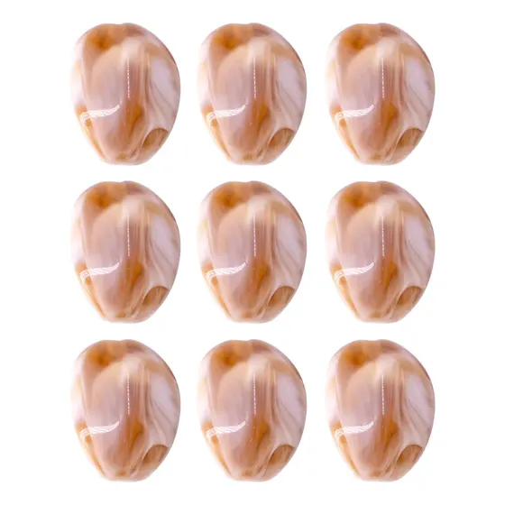 Passante Oval Irregular Mesclado 36X22Mm Em Acrilico