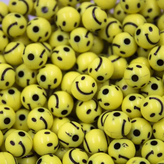 Bola Smile Passante 08Mm Em Plastico