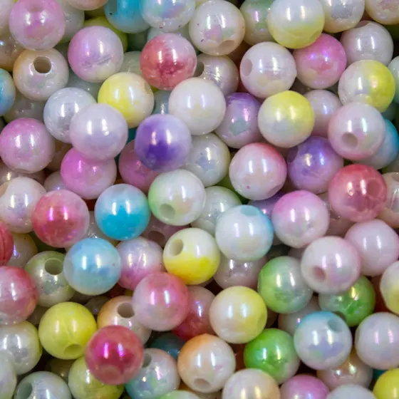 Bola Plastica Mesclada 08Mm Em Acrilico