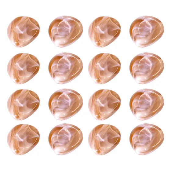 Passante Oval Irregular Mesclado 32Mm Em Acrilico