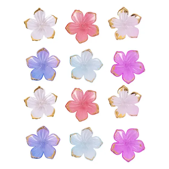 Flor De Cerejeira Vazada Com Borda 29Mm Em Acrilico