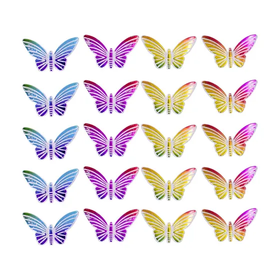 Entremeio Borboleta Reta 26X30Mm Em Abs