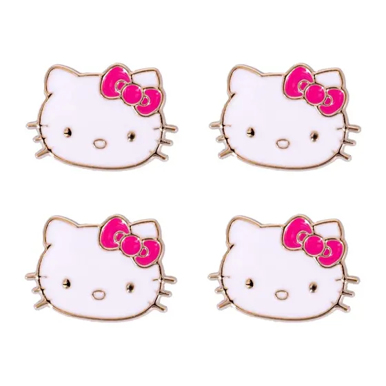 Pin Para Crocs Hello Kitty Em Abs Com 100 Pecas - Dourado