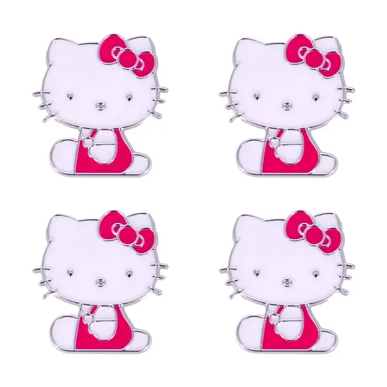 Pin Para Crocs Hello Kitty Em Abs Com 50 Pecas - Niquel