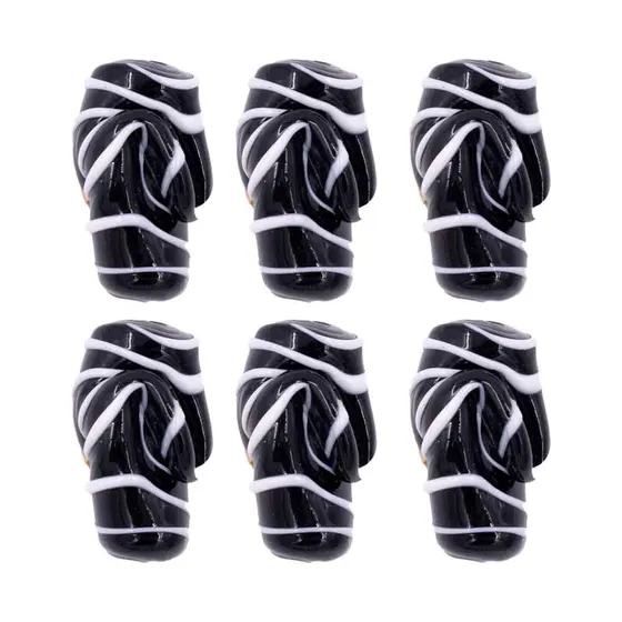 Firma Indiana Torcida 31X19Mm Em Murano Com 10 Pecas