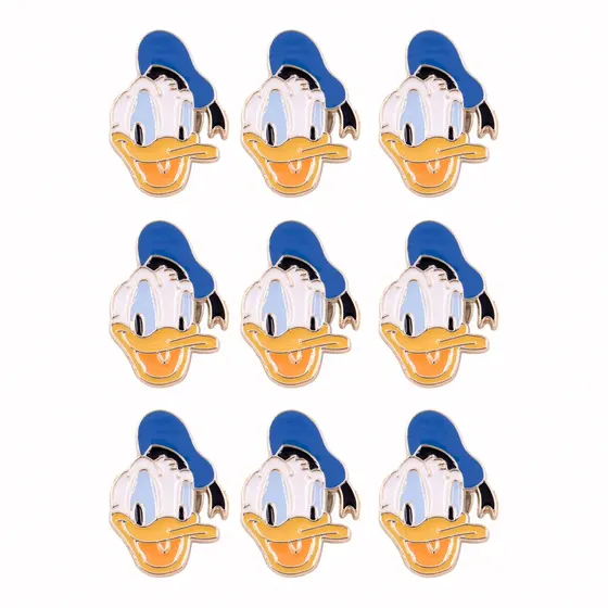 Pin Para Crocs Pato Donalds 29X21Mm Em Abs Com 100 Unidades - 073 Dourado