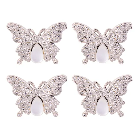 Aplique Passante Borboleta 45X33Mm Em Abs Com 100 Unidades