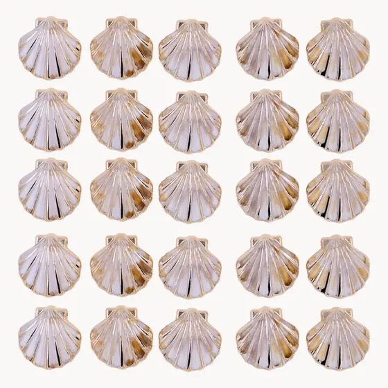 Pingente Concha Shell Luxo 31X32Mm Em Acrilico Com 50 Unidades
