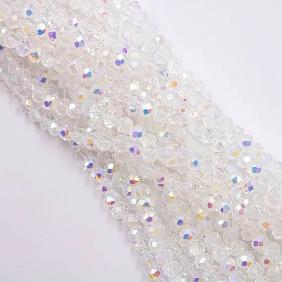 Fio De Cristal Transparente 04Mm Em Vidro Com 10 Fios