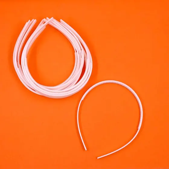 Tiara Quadrada Com Dente 08Mm Em Plastico Com 12 Unidades