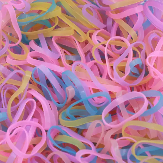 Elastico Infatil De Cabelo 17X11Mm Em Silicone Com 500 Pecas