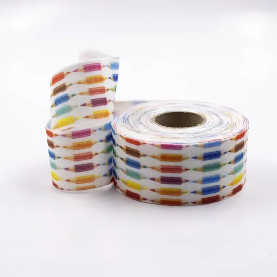 Fita De Feltro Estampado Lapis De Colorir 4Cm Com 05 Metros