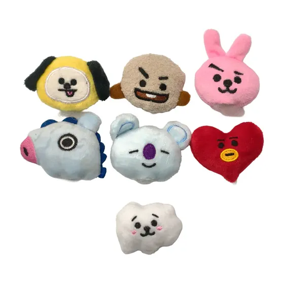 Aplique Mascotes Bts 60Mm Em Poliester Com 14 Unidades