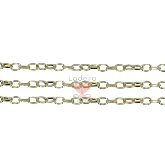 Corrente De Ferro Oval Fina 5X3 Mm 10Mts