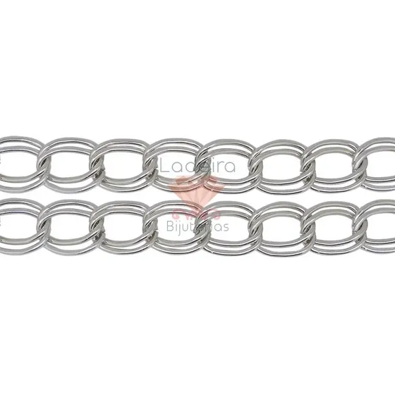 Corrente De Alumonio Cartier Oval Elo Duplo 24X16Mm 10Mts