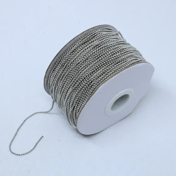 Corrente De Bolinha 1.5Mm Em Ferro Com 100 Metros