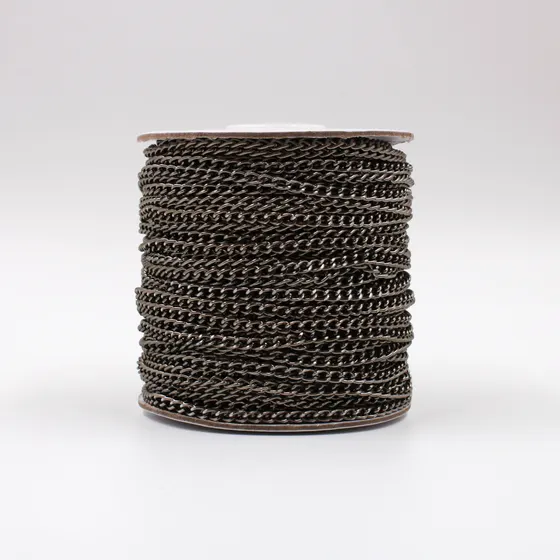 Corrente Grume Lixado 5X3.6Mm Em Aluminio Com 50 Metros