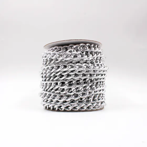 Corrente 19X15Mm Em Aluminio Com 15 Metros - Niquel