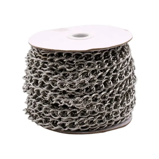 Corrente Grumet 14.4X10.7Mm Em Ferro Com 20 Metros - Niquel