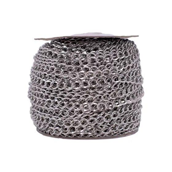 Corrente Grumet 9.0X7Mm Em Ferro Com 50 Metros - Niquel