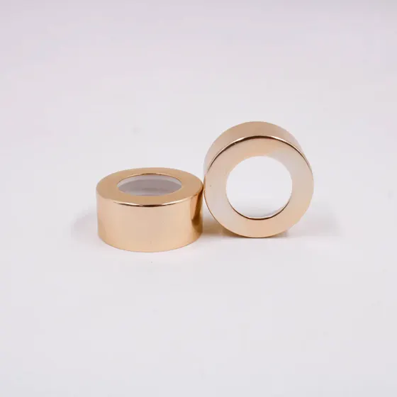 Tampa Para Frasco De Vidro R24/400 Em Aluminio - Unidade - Dourado 073