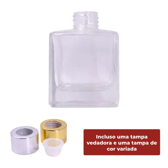 Frasco De Vidro Para Aromatizador R28/410 Quadrado