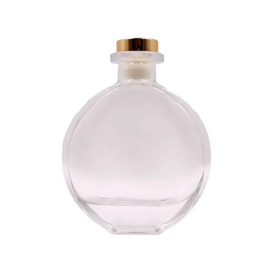 Frasco De Vidro Circular Com Tampa Para Aromatizador