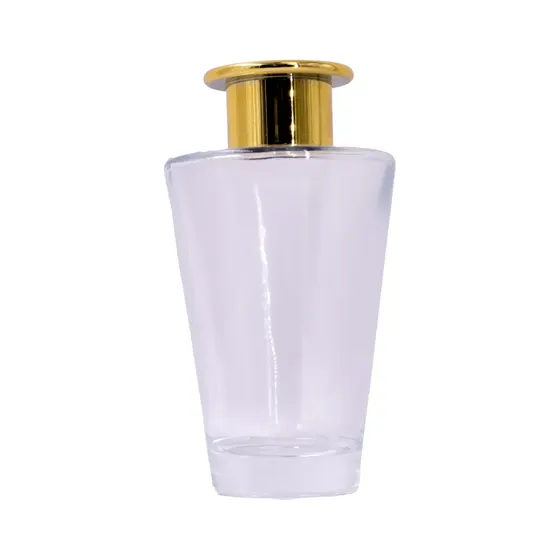 Frasco De Vidro Para Aromatizador Com Tampa Dourada