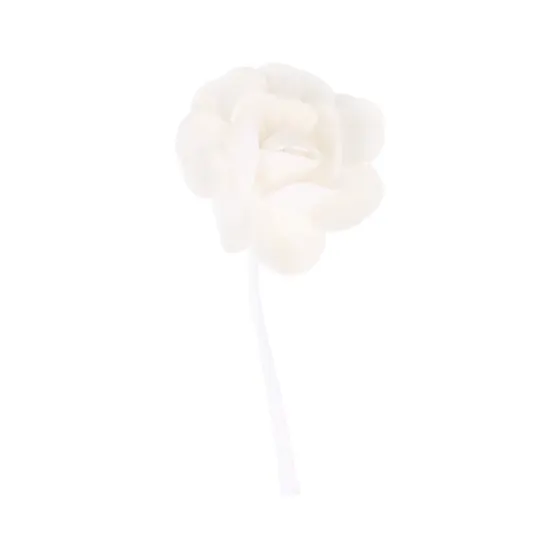 Rosa Decorativa 06Cm Em Rattan Com 06 Pecas