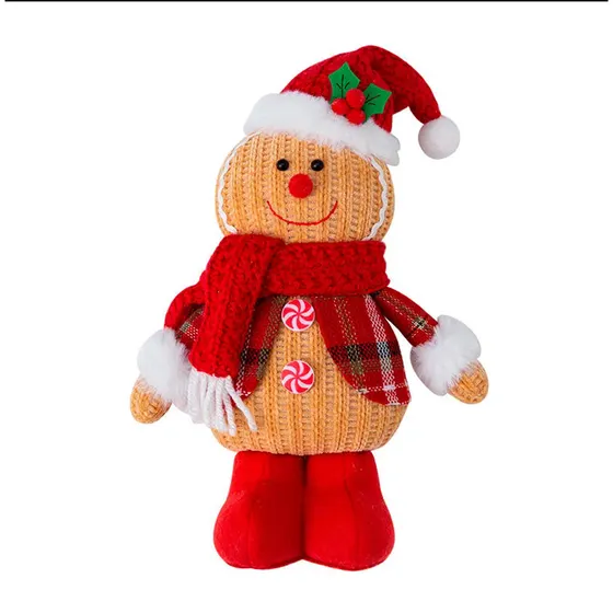Bonecos Natalinos Biscoitos Gingerbread 31Cm Em Poliester