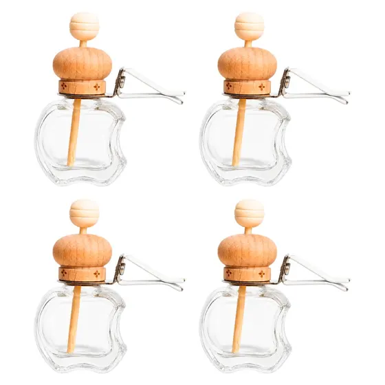 Frasco Difusor Automotivo Maca Com Clip 10Ml Em Vidro Com 12 Unidades