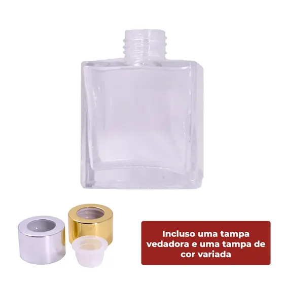 Frasco De Vidro Para Aromatizador R28/410 Quadrado 200Ml