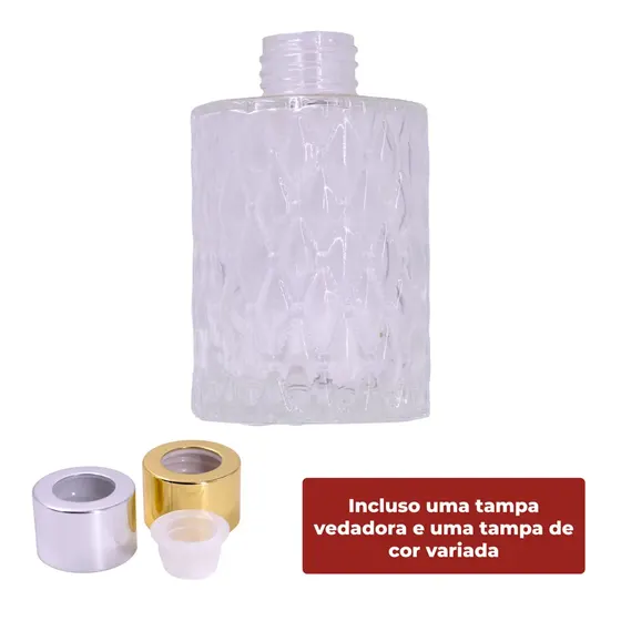Frasco De Vidro Para Aromatizador R28/410 Redondo Trabalhado 150Ml