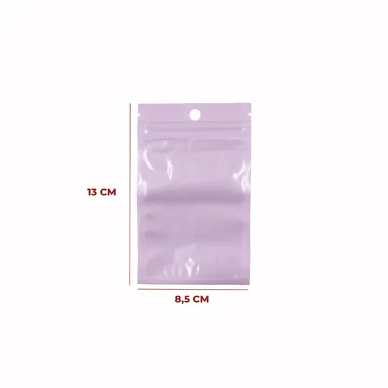 Saco Zip Fundo Branco Com Furo No1 8.5X13Cm 100 Unidades