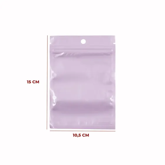 Saco Zip Fundo Branco Com Furo No3 10.5X15Mm 100 Unidades